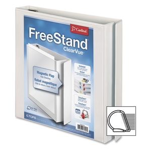 Lorell Furniture 43100 Slant D-Ring Binders, 11"x8-1/2", 1" Capacity, White by Cardinal