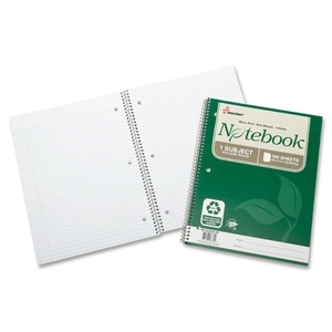 National Industries For the Blind 7530016002025 Spiral Notebook,1-Subj, 3HP,100 Shts,8-1/2"x11",3/PK,WE by SKILCRAFT