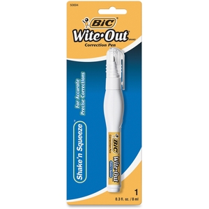 BIC WOSQPP11-WHI Correction Pen, Fast Drying, Needlepoint Tip, 8ml, WE by BIC