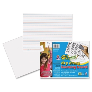 PACON CORPORATION LB8512 Dry Erase learning Boards, Ruled,11"x8-1/4", 30/CT, White by GoWrite!