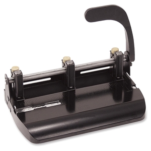 2-3 Hole Punch,Adjustable w/Lever Handle,Punch 32 Sheets,BK by OIC