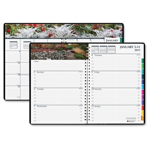 Wkly/Mthly Planner,12 Mths, Jan-Dec, 7"x10", Earthscapes by House of Doolittle