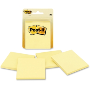 3M 5400 Post-it Note, Original Pad, 3"x3", 50 SH/PD, 4/PK, Yellow by Post-it