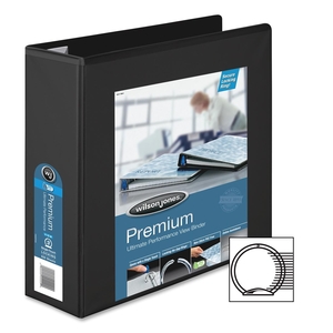 ACCO Brands Corporation W87909PP3 Round Ring View Binder, 3" Capacity, 8-1/2"x11", Black by Wilson Jones