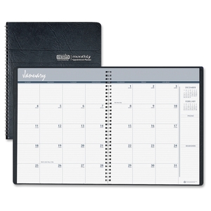 Monthly Planner, 14 Mons Dec/Jan, 6-7/8"x8-3/4", BK/WE by House of Doolittle