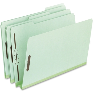 Tops Products 17186 Green Pressboard 2 Cap. Folders with 2 Fasteners, 1/3 Cut, Legal, 25/Box (ESS17186) by Pendaflex