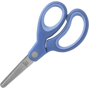 Scissors, 5", Blunt Tip, Easy Grip Handle, Blue by Sparco