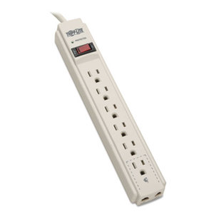 TLP604TEL Surge Suppressor, 6 Outlets, 4 ft Cord, 790 Joules, White by TRIPPLITE