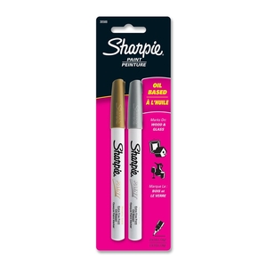 Sanford, L.P. 30588PP Paint Markers, Oil Base, Extra Fine, 2/PK, Gold/Silver by Sharpie