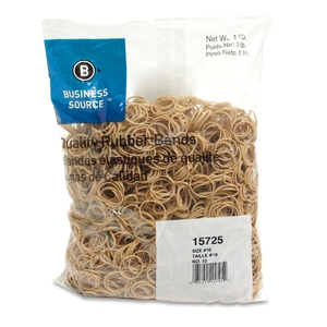 Business Source 15725 Rubber Bands,Size 10,1 lb./BG,1-1/4"x1/16",Natural Crepe by Business Source