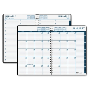Daily/Monthly Planner, Ruled, Jan-Dec, 7"x10", Black Cover by House of Doolittle