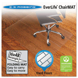 Foldable 36x48 Rectangle Chair Mat, Task Series for Hard Floors by E.S. ROBBINS