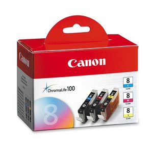 Canon, Inc CLI8CLRPK Ink Cartridge, 13 ml, 3/PK, Color by Canon