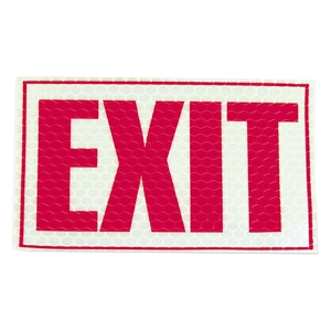 LC Industries 151832 Exit Sign, Glow In Dark, 1/64"x9-3/4",7-3/4", Red/White by Miller's Creek