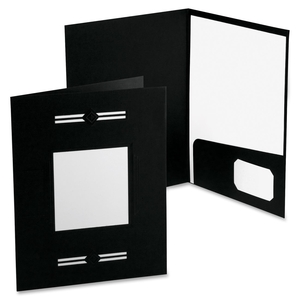 Folder, Single Pocket, For Letter Documents, 10/PK, Black by Oxford