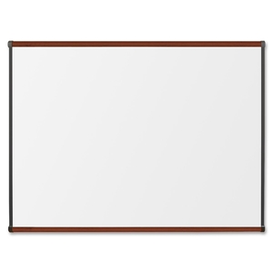 Lorell Furniture 60635 HPL Dry-erase Board, 4'x3', Mahogany by Lorell