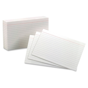 Tops Products 41 Index Cards, Ruled, 8 Pt., 85 lb., 4"x6", 100/PK, White by Oxford