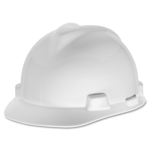 Mine Safety Appliances Company 475358 Full Brim Hard Hat,w/ Crown Straps,Polyethylene,White by MSA