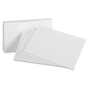 3M 50 Index Cards, Blank, 8 Point, 85 lb., 5"x8", 100/PK, White by Oxford