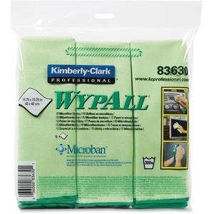 Kimberly-Clark Corporation 83630 Glass Cloth, 15-3/4"x15-3/4", 6/PK, Green by Kimberly-Clark