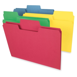 SMEAD MANUFACTURING COMPANY 11988 Super Tab Folders, Lgl, 14-5/8"x9-1/2", 100/BX, Pastel AST by Smead