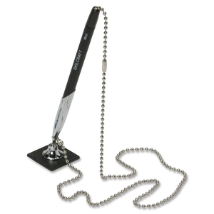 National Industries For the Blind 7520-01-463-1990 Chain Pen, Swivel Holder, Med. Pt., 24" Ball Chain, BK Ink by SKILCRAFT