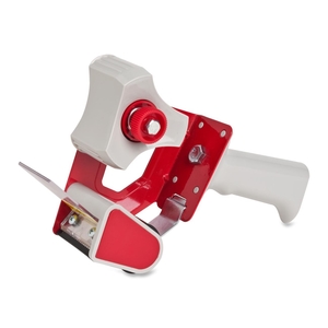 Handheld Tape Dispenser, Holds 3" Core Tapes, Red/Gray by Sparco