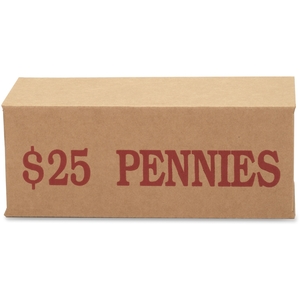 Coin-Tainer 11326 Pennies Coin Box, 50/Pk, Red by Coin-Tainer