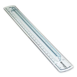 ACME UNITED CORPORATION 00402 Finger Grip Ruler,Scaled 1/16th and Metric,Plastic,12"LSmoke by Westcott