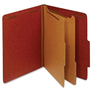 Tops Products 24075R Classification Folders,25pt,2-1/2 Exp,2-Div,Ltr,10/BX,RD by Globe-Weis