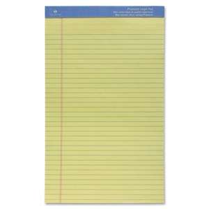 J.M. Smucker Company 1014 Perforated Wide Pad, Ruled, 50 Shts, 8-1/2"x14", Canary by Sparco