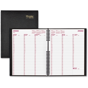 Dominion Blueline, Inc CB950C.BLK Weekly Planner,Hardcover,Weekday Schedule,11"x8-1/2",Black by Brownline