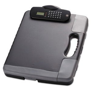 Portable Storage Clipboard Case w/Calculator, 11 3/4 x 14 1/2, Charcoal by OFFICEMATE INTERNATIONAL CORP.