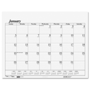 HOUSE OF DOOLITTLE 126 Desk Pad Refill, for 124, 12 Month, Jan-Dec, 22"x17", BK by House of Doolittle