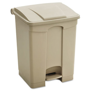 Safco Products 9923TN Large Capacity Plastic Step-On Receptacle, 23gal, Tan by SAFCO PRODUCTS