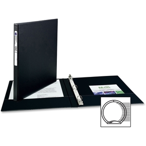 Avery K311-05-BK Economy Ring Binder, 1/2" Capacity, 11"x8-1/2", Black by Avery