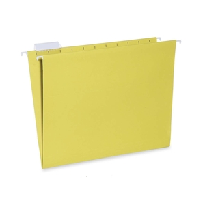 National Industries For the Blind 7530-01-364-9501 Hanging File Folders, 1/5 Cut, Letter-size, 25/Box, Yellow by SKILCRAFT