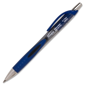 Gel Pen, Retractable, .7mm, Chrome Finish/BE Ink by Integra