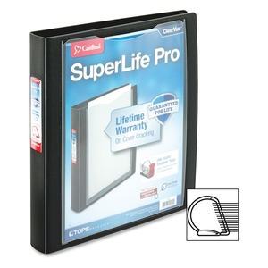 Tops Products 54661 D-Ring Binder, One Touch, 1-1/2", 10-3/4"x11-3/4", Black by Cardinal