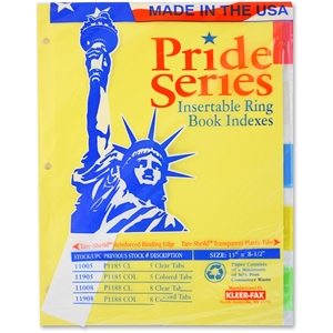 SMEAD MANUFACTURING COMPANY 11905 Binder Index Tabs, 5 Tab, Letter by Kleer-Fax