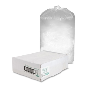 Compucessory 60668 Shredder Bags, 8 Microns, 18"x17"x38", 31 Gal, 100/PK,White by Compucessory