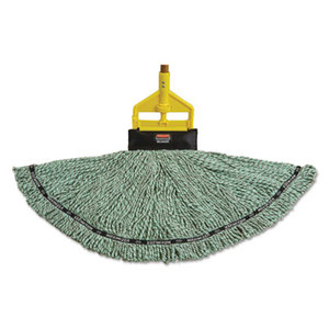 RUBBERMAID COMMERCIAL PROD. FG1924784 Maximizer Blended Mop Heads, Large, Green, 6/Carton by RUBBERMAID COMMERCIAL PROD.