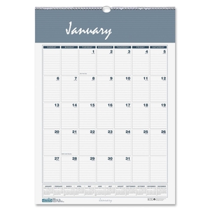 Wall Calendar,Wirebound,12 Months,Jan-Dec,8-1/2"x11",BE/GY by House of Doolittle