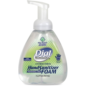 The Dial Corporation 06040 Foam Hand Sanitizer, Antibacterial, 15.2oz., Clear by Dial