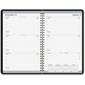 Weekly Planner,Wirebound,12 Month,Jan-Dec,5"x8",Black Cover by House of Doolittle