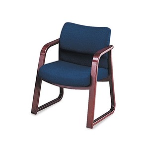 HON COMPANY 2903NAB90 2900 Series Guest Arm Chair, Blue Fabric/Mahogany Finish Wood by HON COMPANY