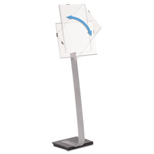 Durable Office Products Corp. 4815-23 Info Sign Duo Floor Stand, Tabloid-Size Inserts, 15 x 44 1/2, Clear by DURABLE OFFICE PRODUCTS CORP.