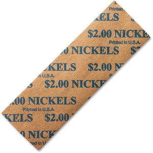 Flat Coin Wraps, 2 Nickels, 1000/PK, Blue by PM