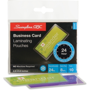 ACCO Brands Corporation 3747223 Laminating Pouch, Bus Card Size, 2-3/10"x3-15/16", 10/PK, CL by GBC