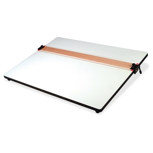 PVC Drawing Board, Adjustable Edge, Handle, 18"x24", White by Helix